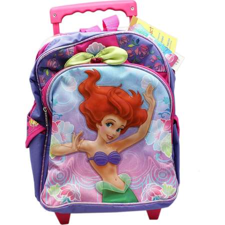 Disney's The Little Mermaid Ariel Purple and Pink Colored Rolling Kids 12" Backpack by S Shop thumb
