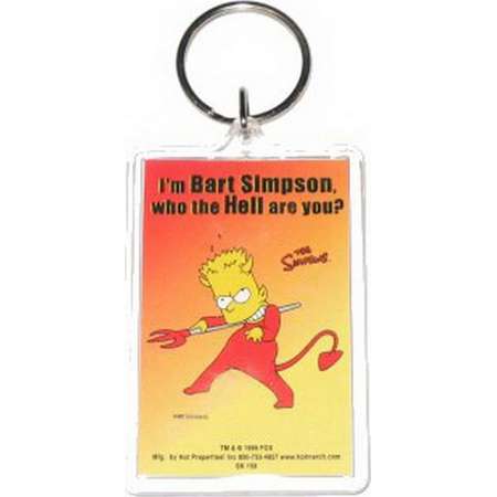 Simpsons Bart Devil Costume Lucite Keychain SK158 thumb