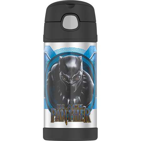 Thermos Funtainer Vacuum Insulated Stainless Steel Bottle (12 oz/ Black Panther) thumb
