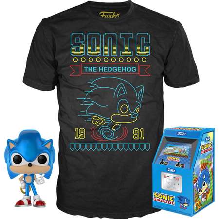 Sonic The Hedgehog Funko POP! Games Neon Run Vinyl Figure & T-Shirt [Medium] thumb