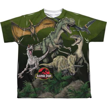 Jurassic Park Men's Pack Of Dinos Sublimation T-shirt White thumb