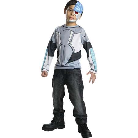 Kids Teen Titans Cyborg Costume Top thumb