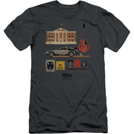 Back to the Future 1985 Sci-Fi Comedy Movie Item Essentials Adult Slim T-Shirt thumb