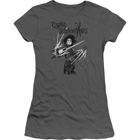 Edward Scissorhands - Snowy Night Junior T-Shirt - Junior T-Shirt / L / Gray thumb