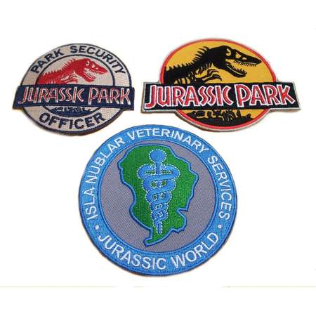 Superheroes Jurassic Park (3-Pack) Embroidered Iron/Sew-on Applique Patches thumb
