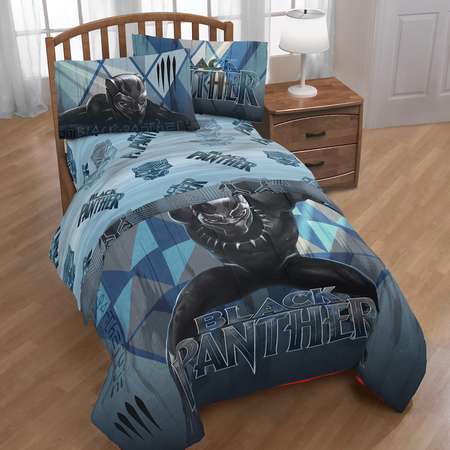 Marvel Black Panther Blue Tribe 4 Piece Twin Size Bed in a Bag thumb