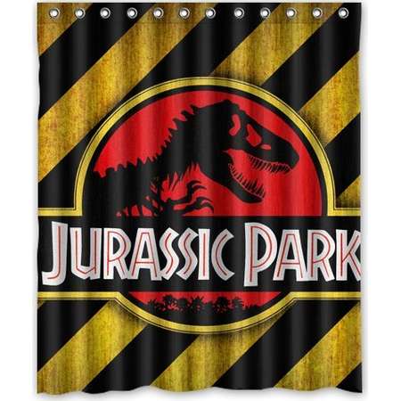 DEYOU Jurassic Park Shower Curtain Polyester Fabric Bathroom Shower Curtain Size 60x72 inch thumb