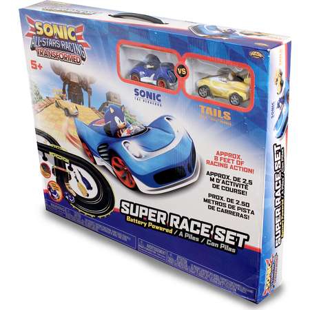 NKOK Sonic The Hedgehog All Stars Racing Transformed RC Slot Car Set Race Set - Sonic & Tails thumb