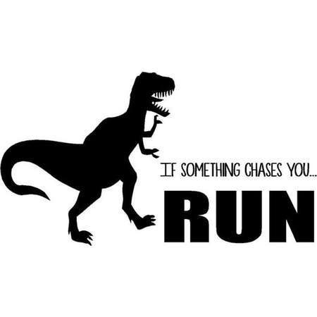 Jurassic Park Quote - dinosaur Vinyl Wall Decal | T-Rex Bedroom Decor - 20"x12" thumb
