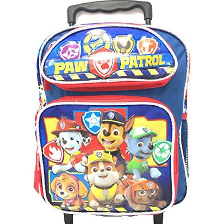 Small Rolling Backpack - Paw Patrol - Team of 6 Navy 12" Bag 169590 thumb
