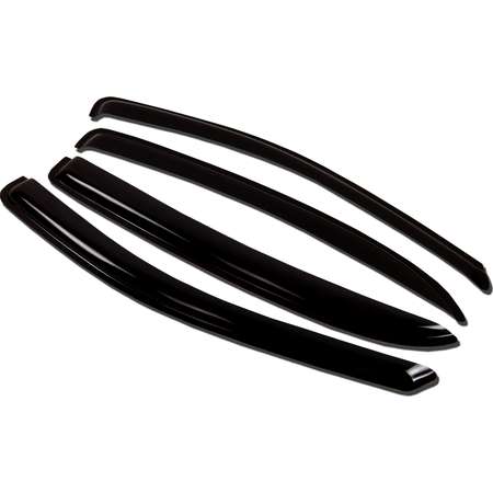 TuningPros WV-766B Outside Mount Window Visor Deflector Rain Guard Dark Smoke 4 Pcs Set For 2016-2018 Mitsubishi Outlander thumb
