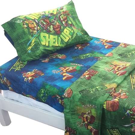 Shell Up 3pc Twin Bed Sheet Set100% Polyester By Teenage Mutant Ninja Turtles thumb