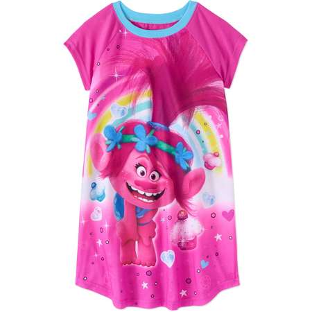 Trolls Girls' Raglan Short Sleeve Nightgown thumb