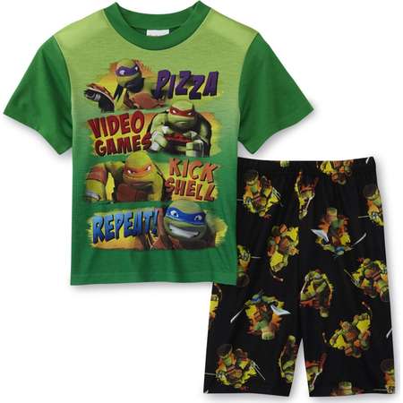 Teenage Mutant Ninja Turtles Boys 2 Piece Pajamas Set, Kids Sizes 4-10 thumb