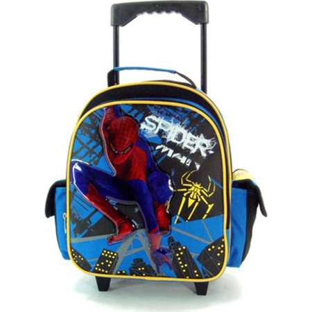 Small Blue Spiderman Rolling Backpack - Spiderman Small Rolling 12" Backpack by S Shop thumb