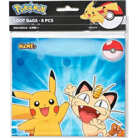 Pokemon Treat Bags, 8 Count, Party Supplies thumb