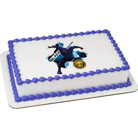 Black Panther 1/4 Sheet Custom Cake Cupcake Edible Sheet Image Birthday Kids Children Wedding Baby Shower Party Toppers Favors thumb
