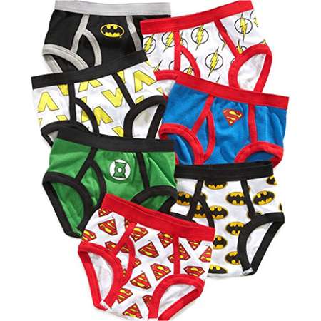 Justice League Little Boys' Toddler Briefs, Pack of Seven Batman Superman Flash thumb