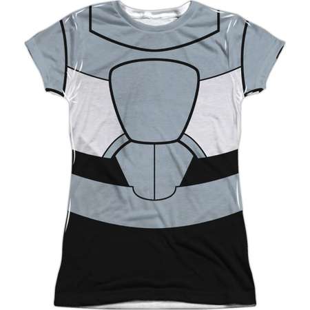 Teen Titans Go! DC TV Show Cyborg Uniform Juniors Front/Back Print T-Shirt thumb