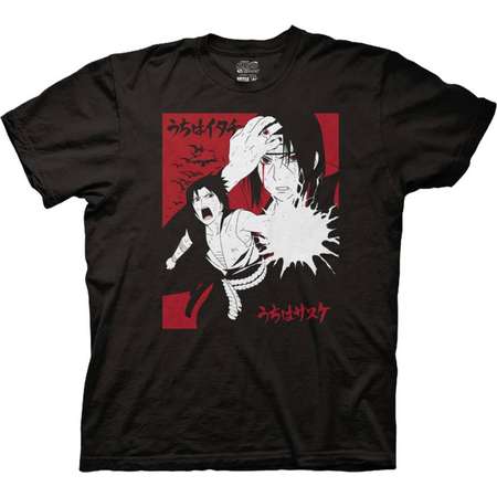 Naruto - Itachi & Sasuke Apparel T-Shirt - Black thumb