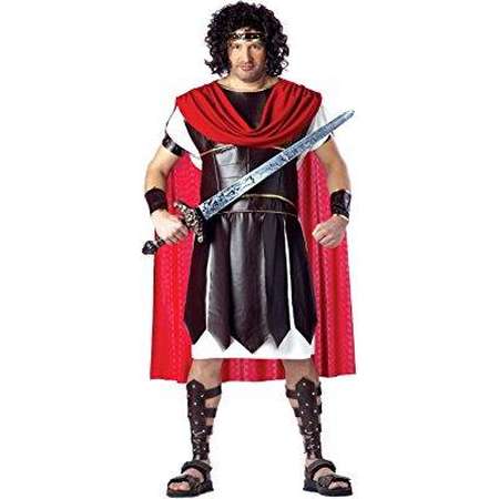 california costumes men's plus size-hercules, brown/red, plus (48-52) costume thumb