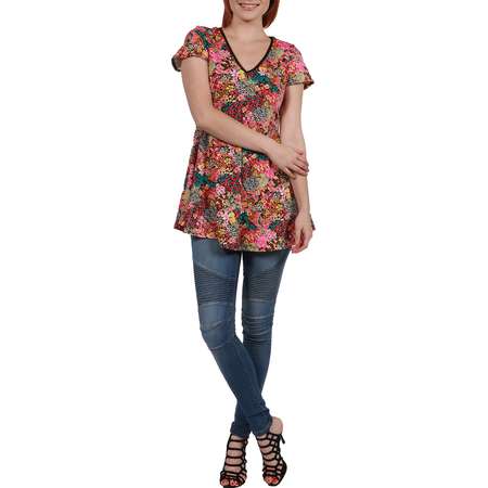 Women's Coco Pink Multicolor Tunic Top thumb