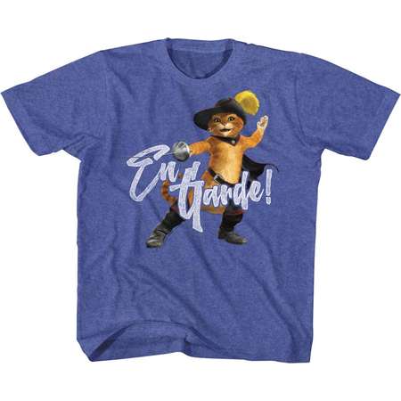 Shrek Movie En Guarde Navy Heather Youth Big Boys T-Shirt Tee thumb