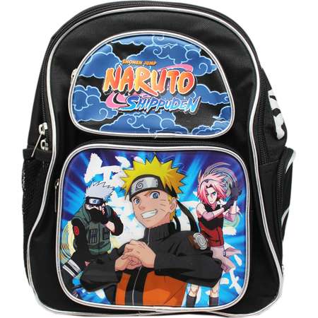 Naruto Shippuden Blue/Black Colored Small Size Kids Backpack (12in) thumb