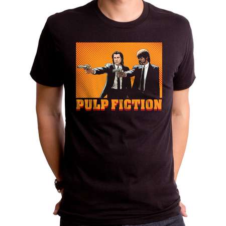 Pulp Fiction Comic Fiction Men'sBlack short sleeve Men's Crew thumb