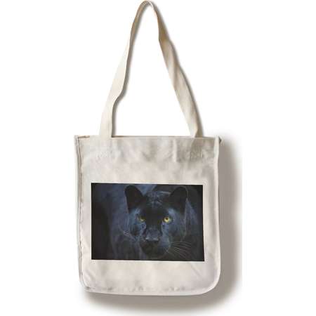 Black Panther - Lantern Press Photography (100% Cotton Tote Bag - Reusable) thumb