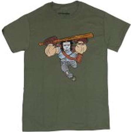 Teenage Mutant Ninja Turtles Mens T-Shirt - Cartoon Casey Jones Lunging Image thumb