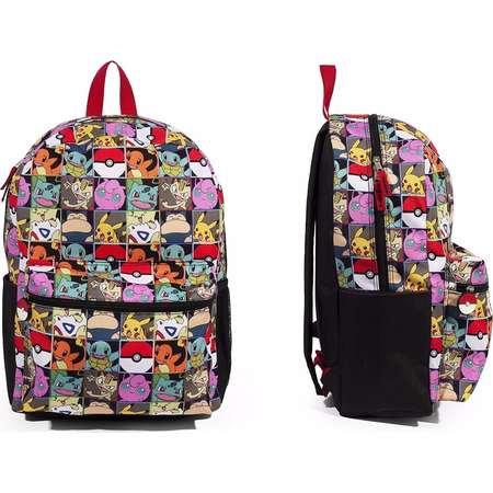Nintendo Pokemon Pikachu&Charmander, Evee Boy's Allover Print 16 School Backpack thumb