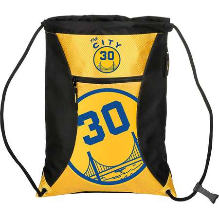 Golden State Warriors S. Curry #30 The City Big Stripe Zipper Drawstring Backpack thumb