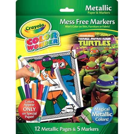 Crayola Color Wonder Metallic Paper & Markers, Teenage Mutant Ninja Turtles thumb