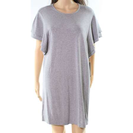 Felicity & Coco NEW Gray Womens Size Medium M Tiered Sleeve Shift Dress thumb