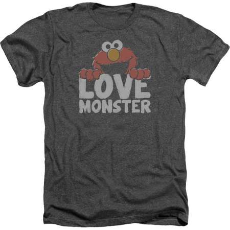 Sesame Street TV Show Cookie Monster Love Monster Adult Heather T-Shirt Tee thumb