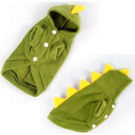 Pet Dog Cat Dinosaur Shape Clothes Costume Apparel Cute T Shirt - Size S (Green ) thumb