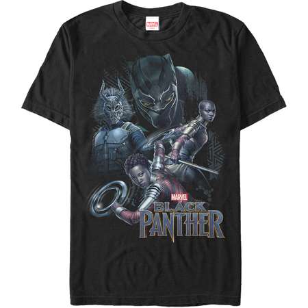 Marvel Black Panther 2018 Character View Mens Graphic T Shirt thumb
