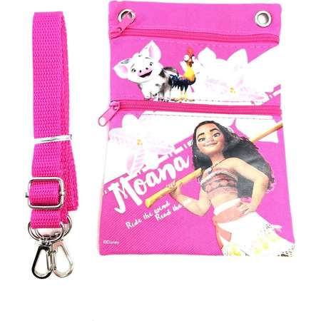 Party Favors Disney Moana Wallet-Passport Bag- String Sling Tote Bag Backpack (PASSPORT BAG PINK)… thumb