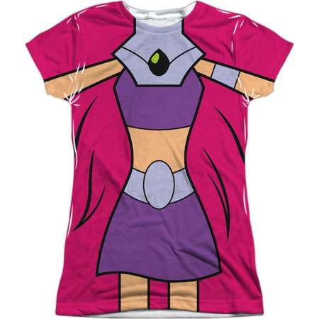 Teen Titans Go! Animated DC TV Show Starfire Uniform Juniors Front Print T-Shirt thumb