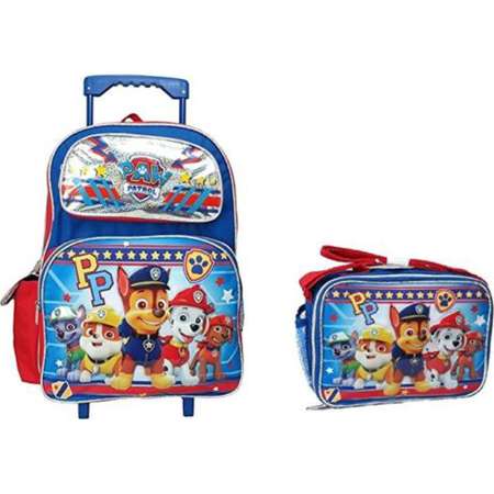 PP Paw Patrol Set of Deluxe 16" Rolling Large Backpack and Matching Lunch Bag/Box… thumb