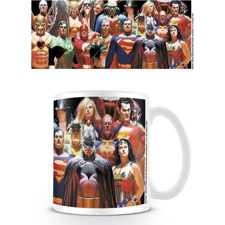 Justice League Of America - DC Comics - Ceramic Coffee Mug / Cup (The League - Batman, Superman, Wonder Woman, Green Lantern, The Flash...) thumb