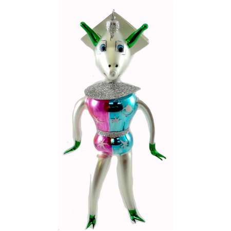 Laved Italian Ornaments ALIEN SPACEMAN Glass Outerspace 94304 thumb