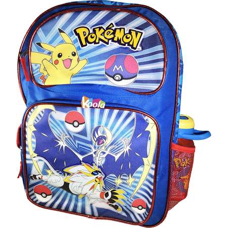 Pokemon Go Pikachu 16" Large School Backpack Kids Boys w Plastic Jetty Bottle thumb