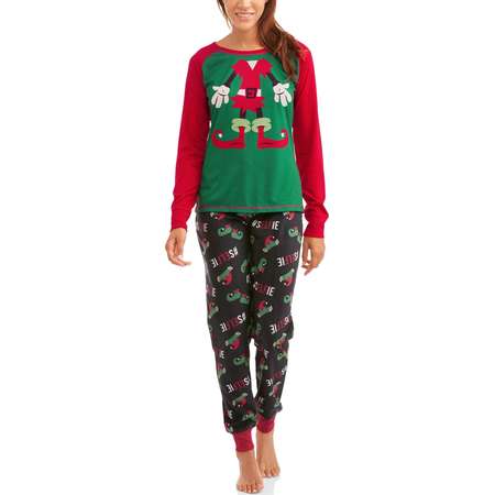 Women's Holiday Family Pajamas Elf 2 Piece Sleepwear Set (S-3Xl) thumb