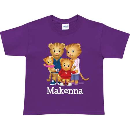 Personalized Daniel Tiger's Neighborhood Tiger Family Toddler Purple T-Shirt thumb