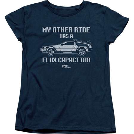 Back To The Future Sci-Fi Movie My Other Ride Flux Capacitor Women's T-Shirt Tee thumb