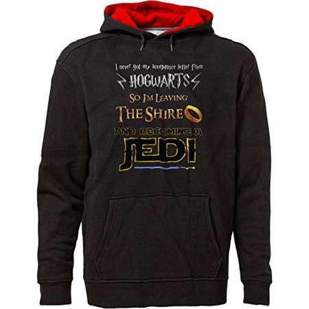 BSW Unisex Harry Potter Lord Of The Rings Star Wars Jedi Fan Hoodie 2XL Blk/Red thumb