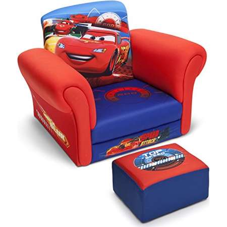 Delta Children Upholstered Chair with Ottoman, Disney/Pixar Cars thumb