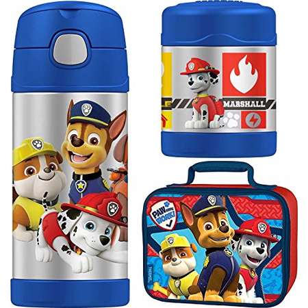 Thermos Funtainer 10 oz Food Jar, 12 oz Bottle Lunch Kit - Paw Patrol thumb